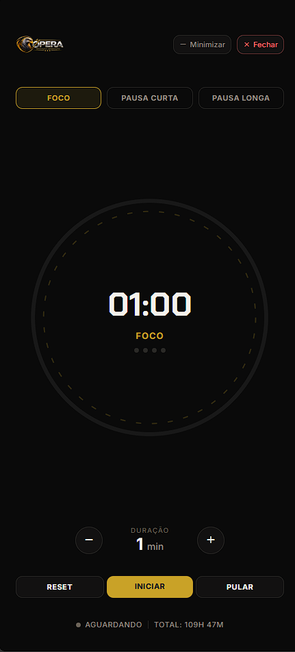 POMODORO · FOCO CRONOMETRADO